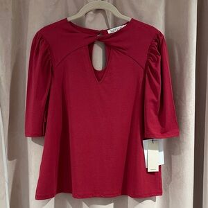 Nation LTD Red Keyhole Blouse